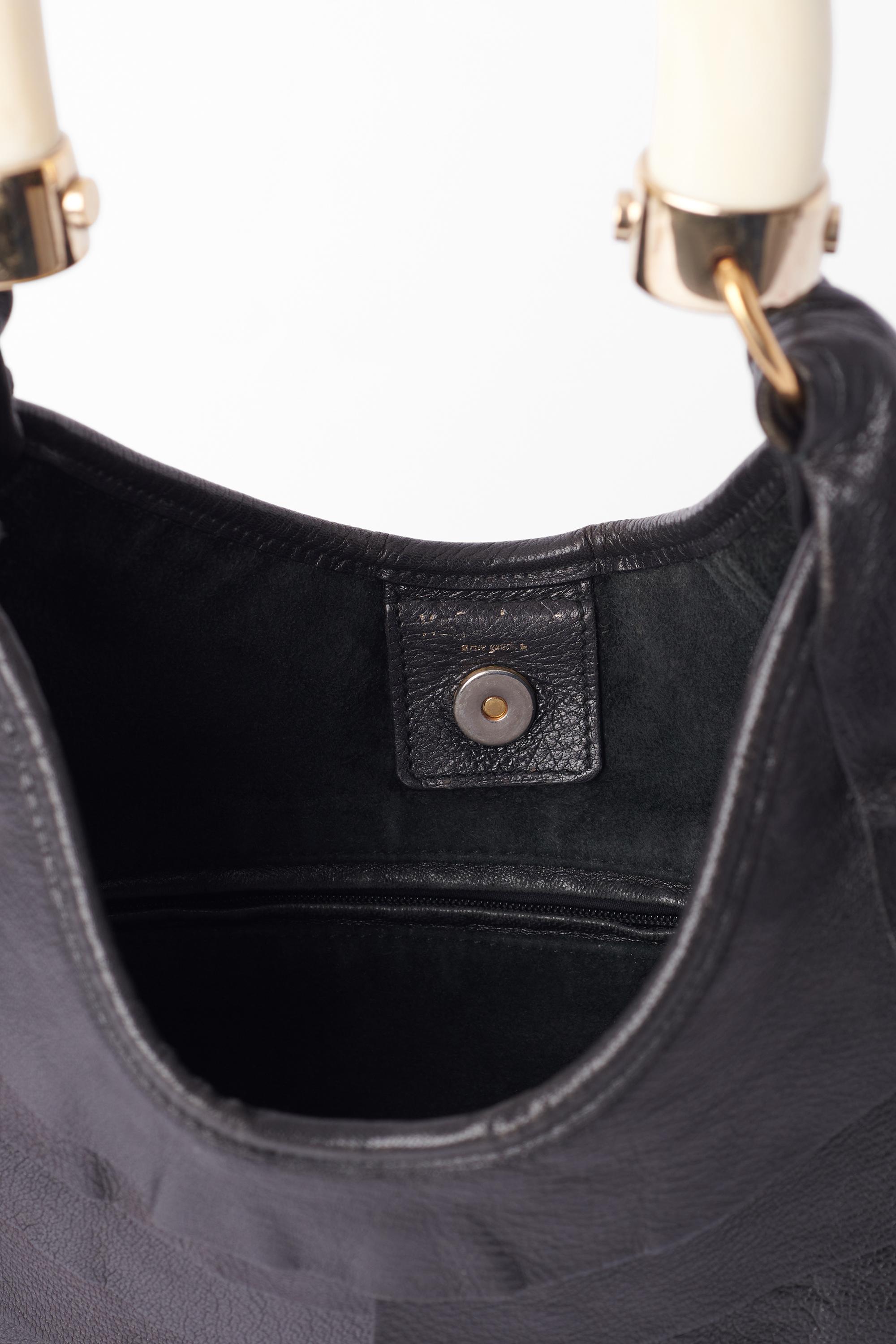 Yves Saint Laurent F/W 2004 Black St Tropez Ruffled Bag 3