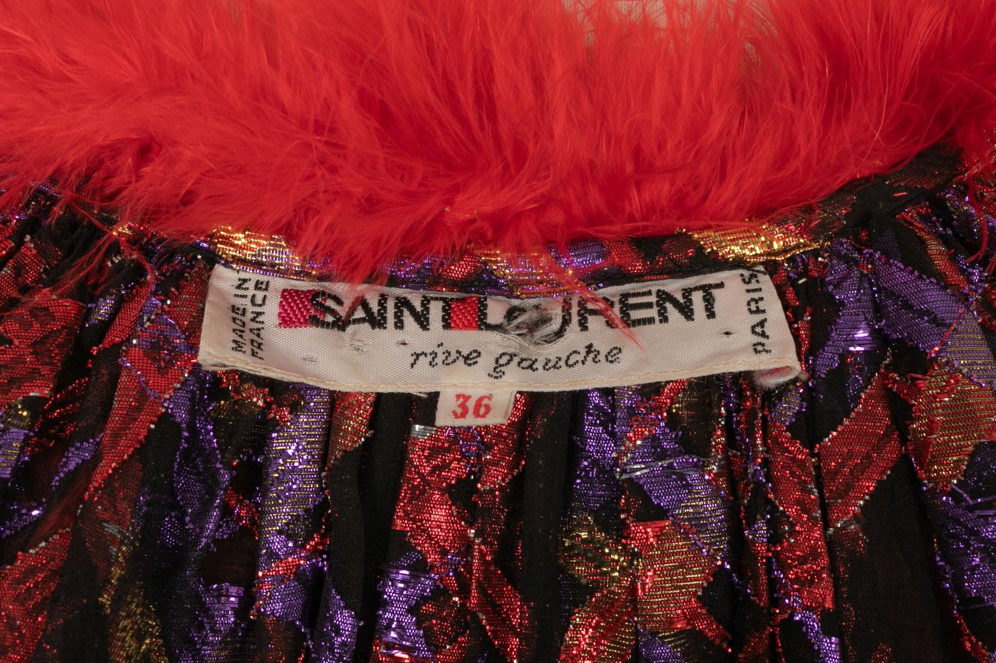 Yves Saint Laurent Feather and Muslin Jacket, 1980s For Sale 4