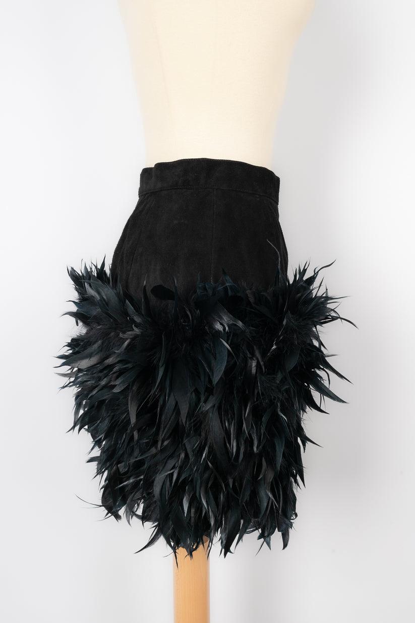Women's Yves Saint Laurent Feather Skirt For Sale