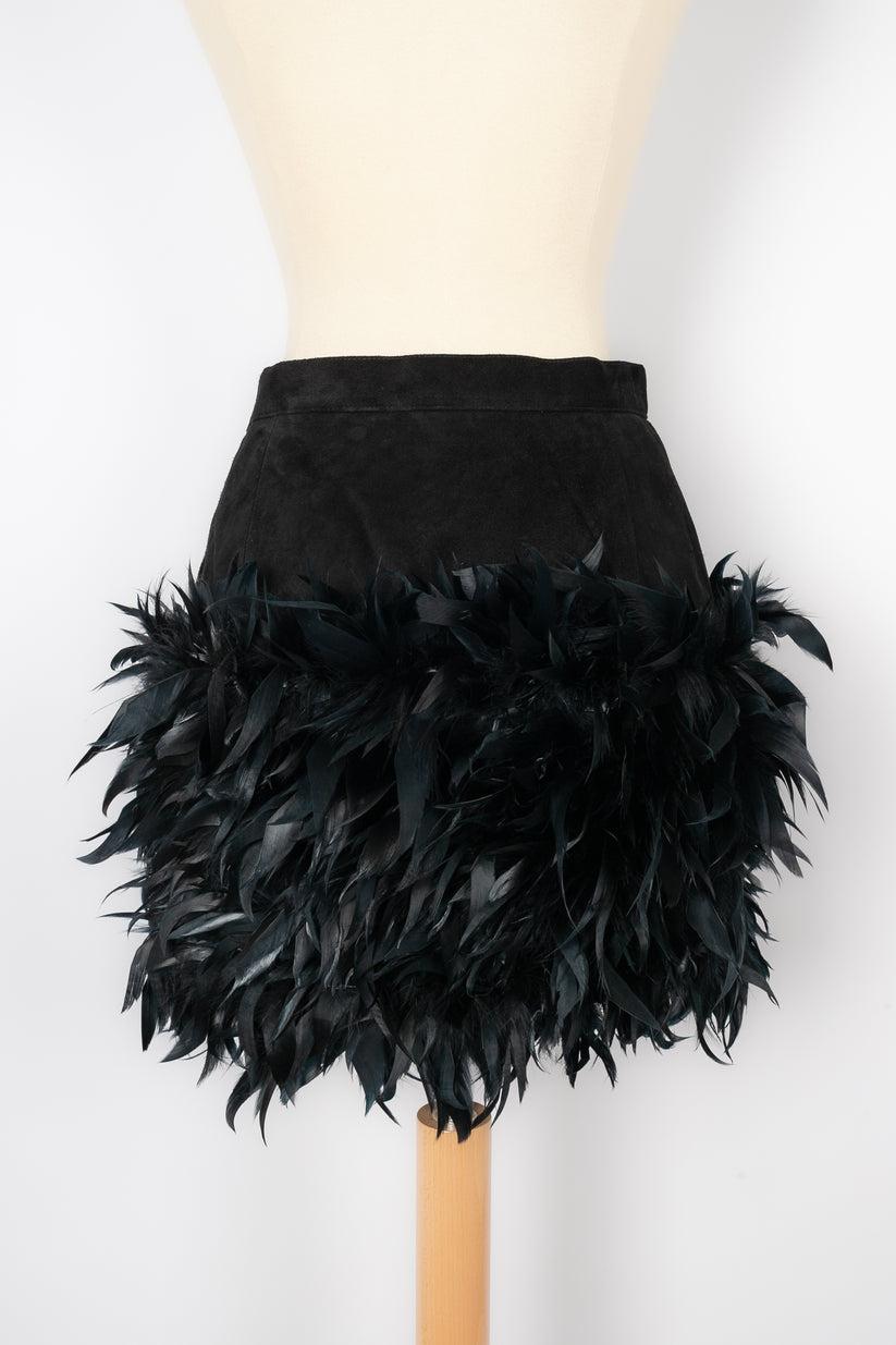 Yves Saint Laurent Feather Skirt For Sale 1