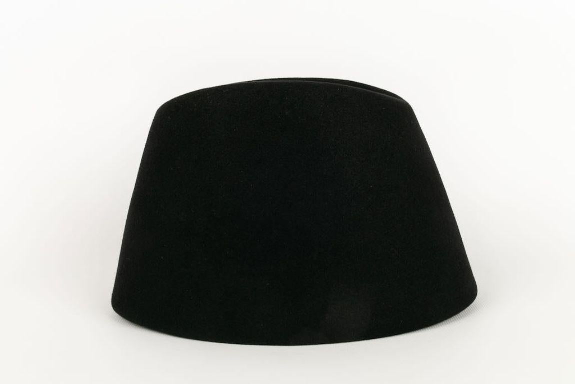 Yves Saint Laurent Fez Hat in Black Felt 1