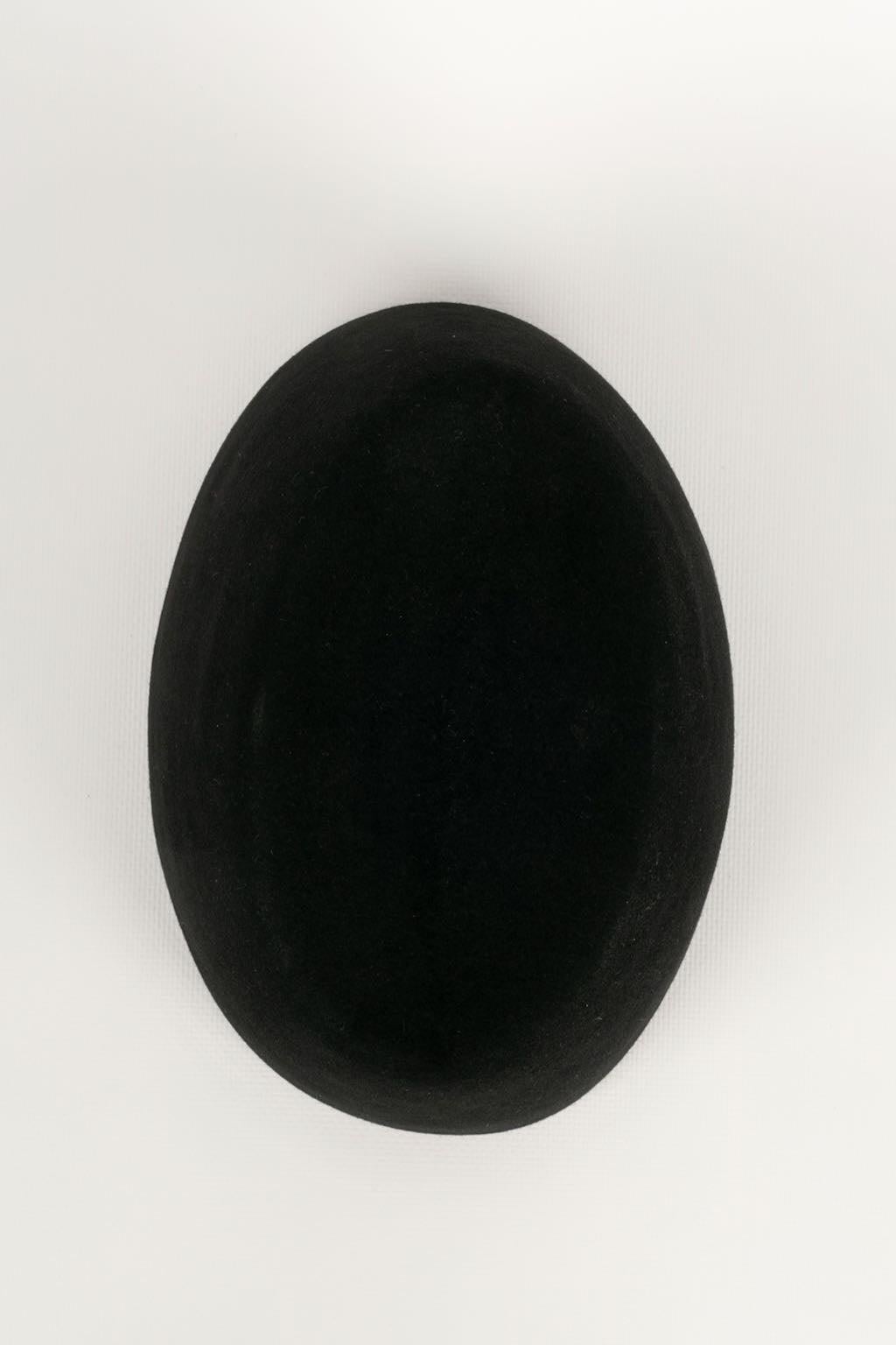 Yves Saint Laurent Fez Hat in Black Felt 2