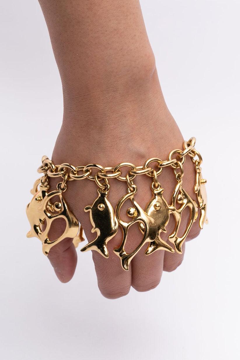 Yves Saint Laurent Fish-Shaped Bracelet For Sale 3