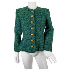 Yves Saint Laurent Floral Jacquard Jacket, c. Late 1980s