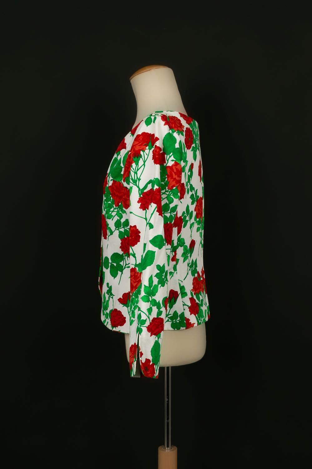 Conjunto estampado floral Yves Saint Laurent en Excelente estado para la venta en SAINT-OUEN-SUR-SEINE, FR