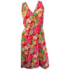 Yves Saint Laurent Floral Sheath Dress