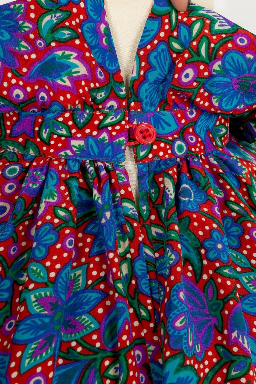 Yves Saint Laurent Floral Silk Blouse For Sale 1