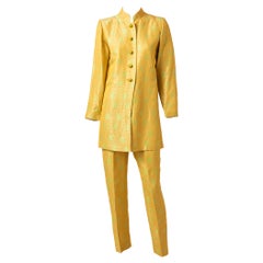 Yves Saint Laurent Floral Silk Tunic and Pant Ensemble