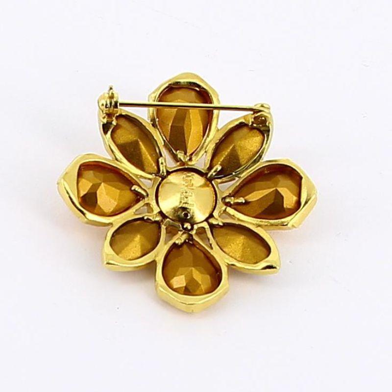 Yves Saint Laurent Flower Brooch In Good Condition For Sale In PARIS, FR