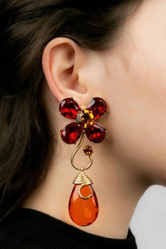 Yves Saint Laurent Flower Earrings