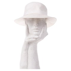 Yves Saint Laurent for SAINT LAURENT Rive Gauche 1990s White Linen Bucket Hat