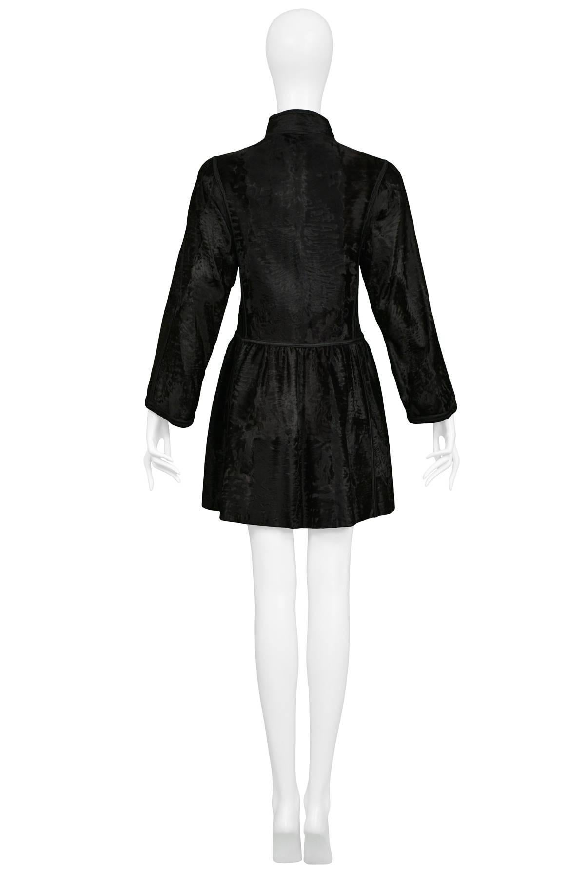 COUTURE RUSSIAN COLLECTION BLACK BROADTAIL COAT
Condition : Excellent Vintage Condition
Size : SMALL
A rare and important vintage Yves Saint Laurent couture 