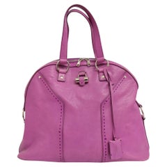 Antique Yves Saint Laurent Purple Muse Tote Bag