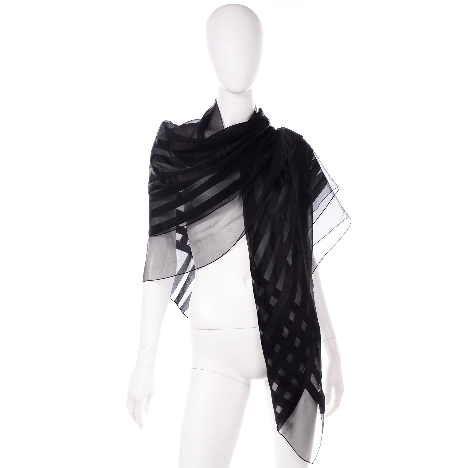 sheer black shawl
