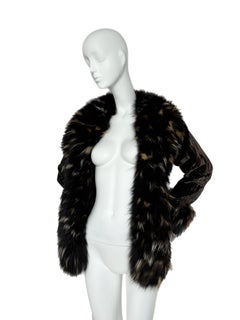YVES SAINT LAURENT Fourrures 1970's Vintage Fur Coat Jacket