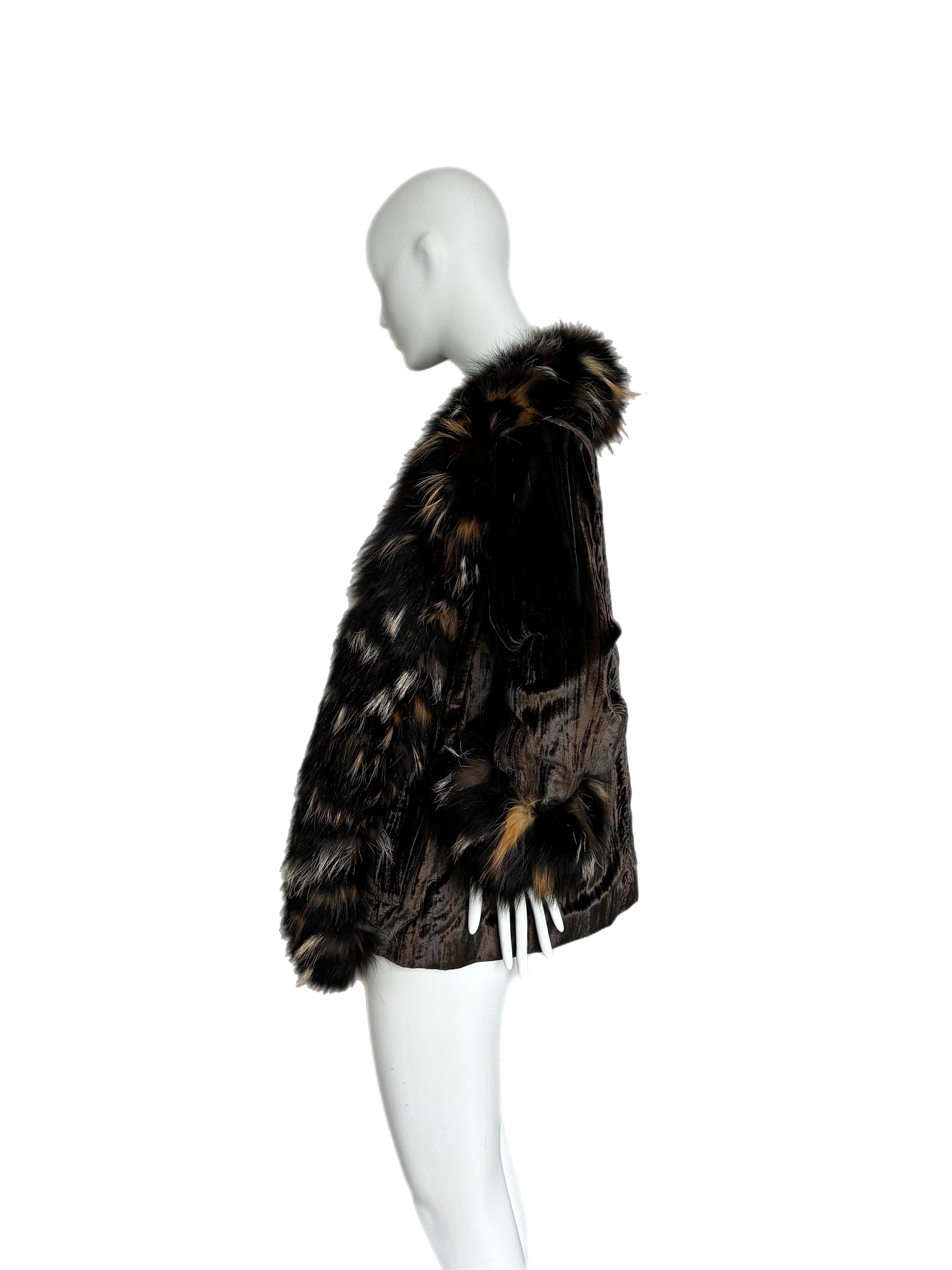 YVES SAINT LAURENT Fourrures Años 70 Chaqueta de abrigo de piel vintage 2