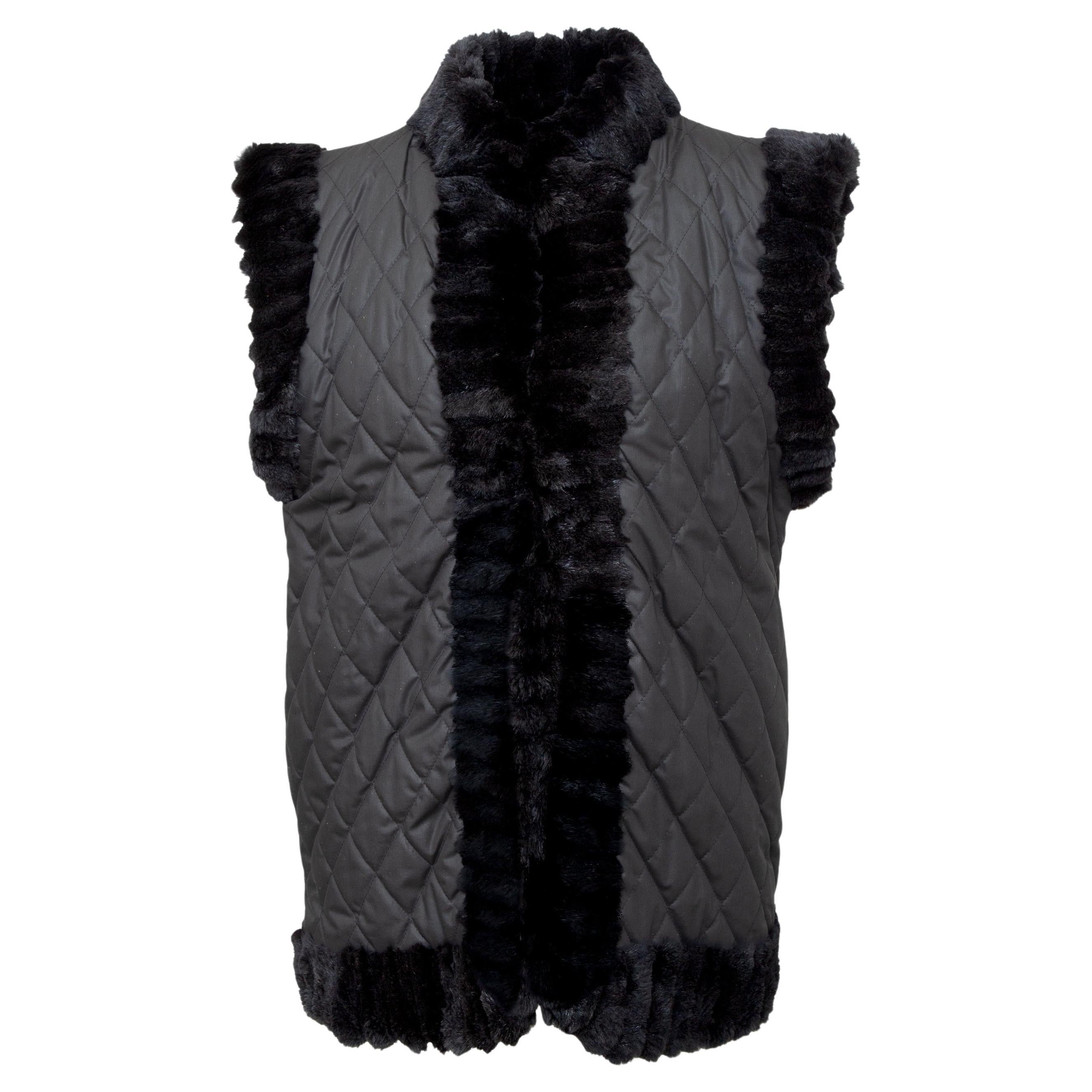Yves Saint Laurent Fourrures Fur Vest - '80s For Sale