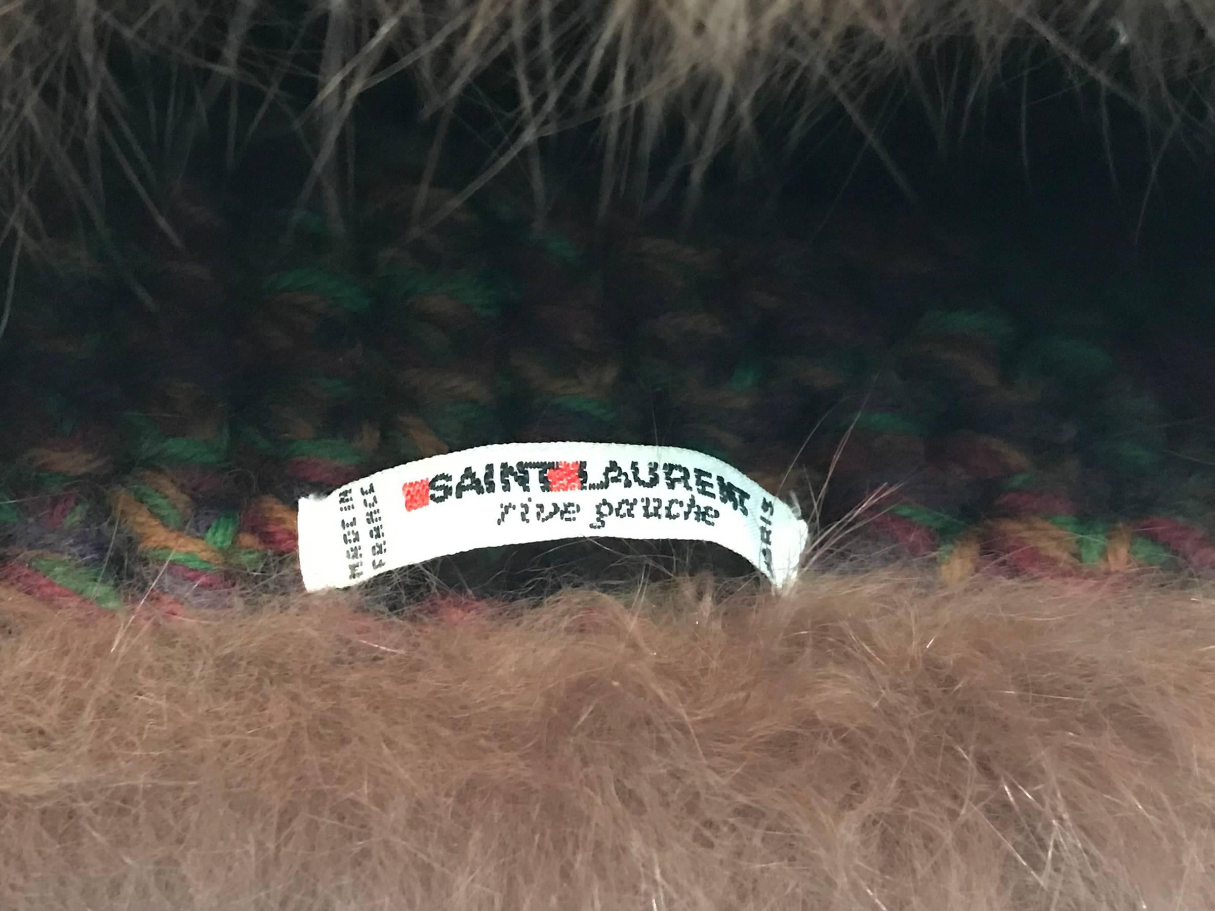 Yves Saint Laurent fox fur hat For Sale 2