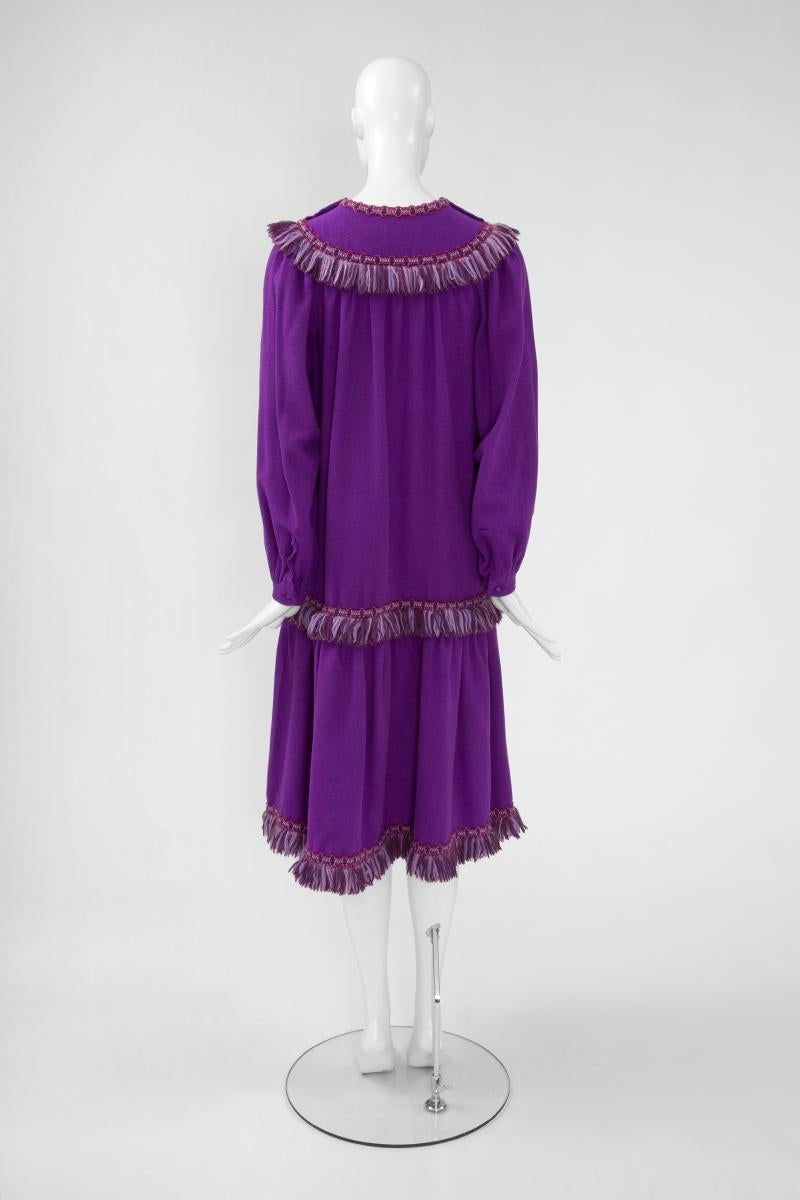 Yves Saint Laurent Runway Fringed Peasant Dress, Fall-Winter 1977-1978 5