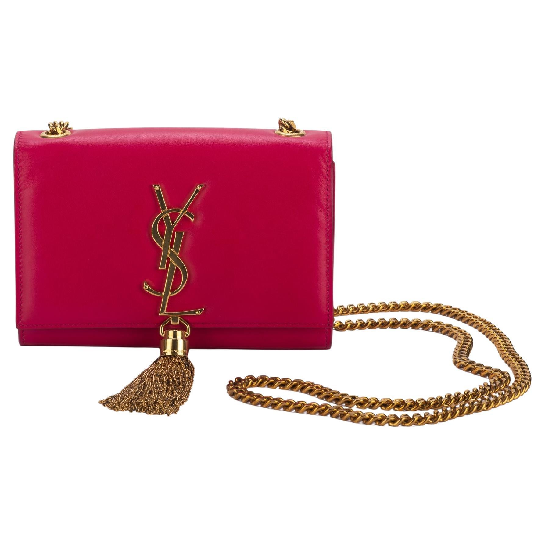 Yves Saint Laurent | Bags | Ysl Xl Red Leather Clutch Wallet Purse Magnetic  Closure Chain Flap Bag | Poshmark