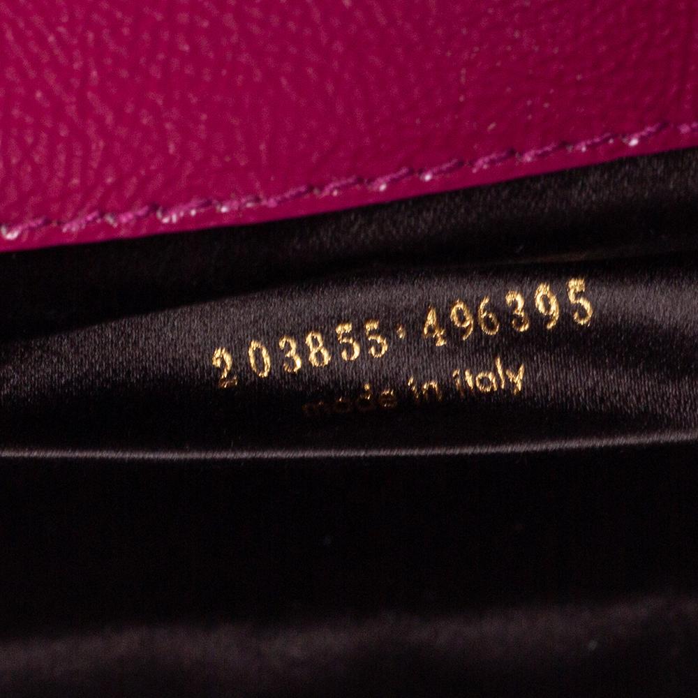 Yves Saint Laurent Fuchsia Patent Leather Belle De Jour Flap Clutch 1