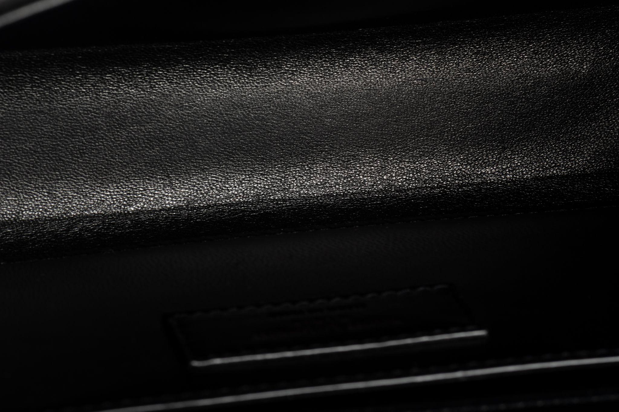 Yves Saint Laurent Fuchsia Sequins Black Suede Handbag NEW For Sale 6