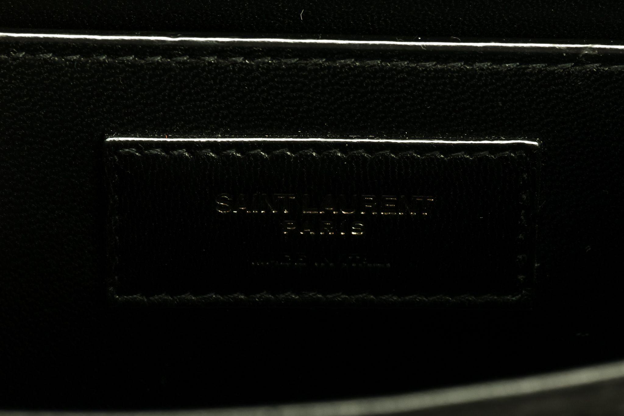Yves Saint Laurent Fuchsia Sequins Black Suede Handbag NEW For Sale 7