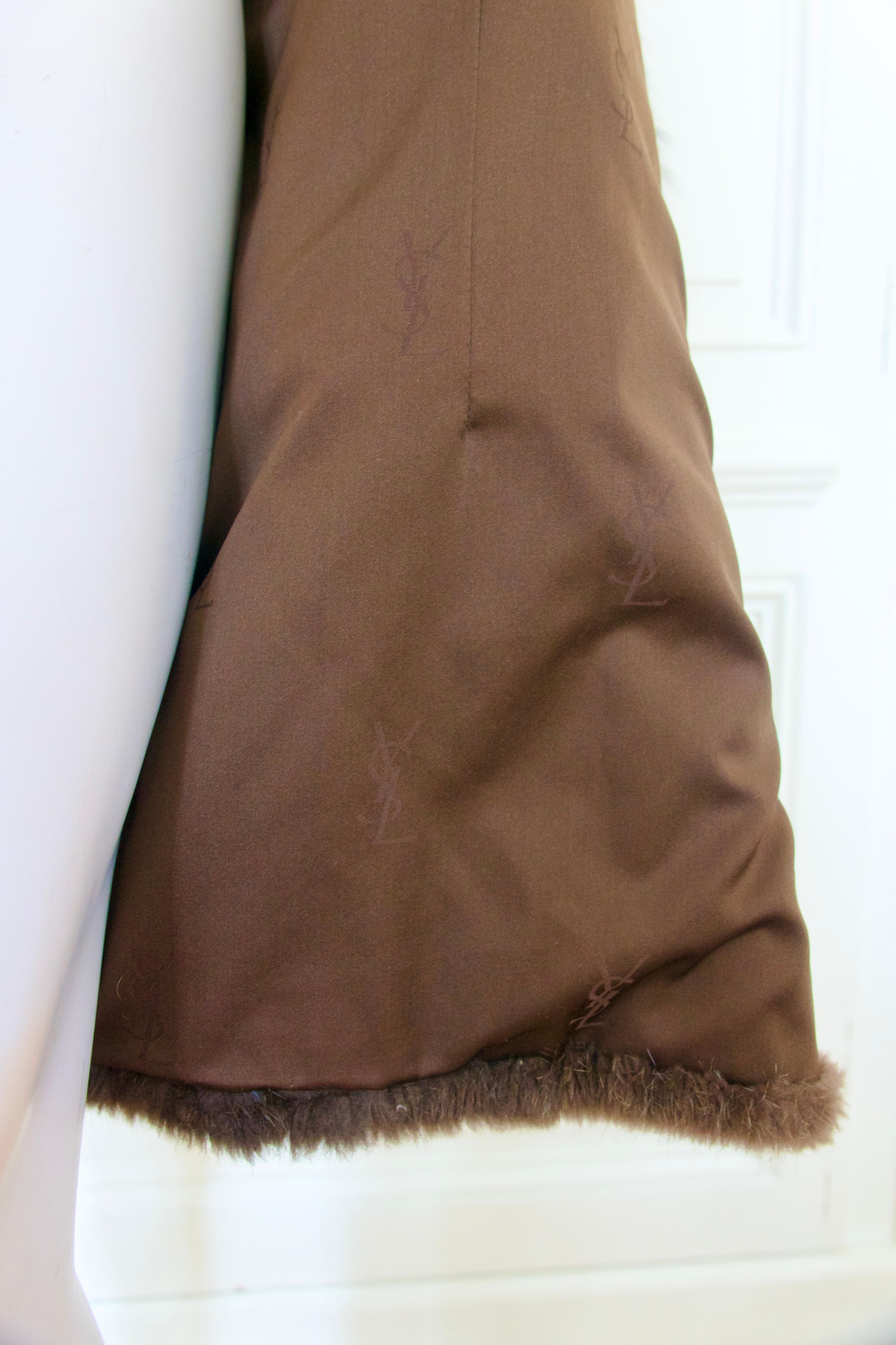 Yves Saint Laurent, Cappotto di pelliccia, Francia anni 2000 in vendita 5