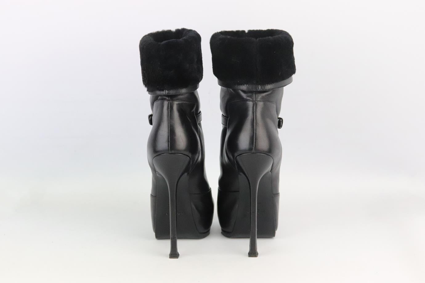 fur lined leather ankle boots uk