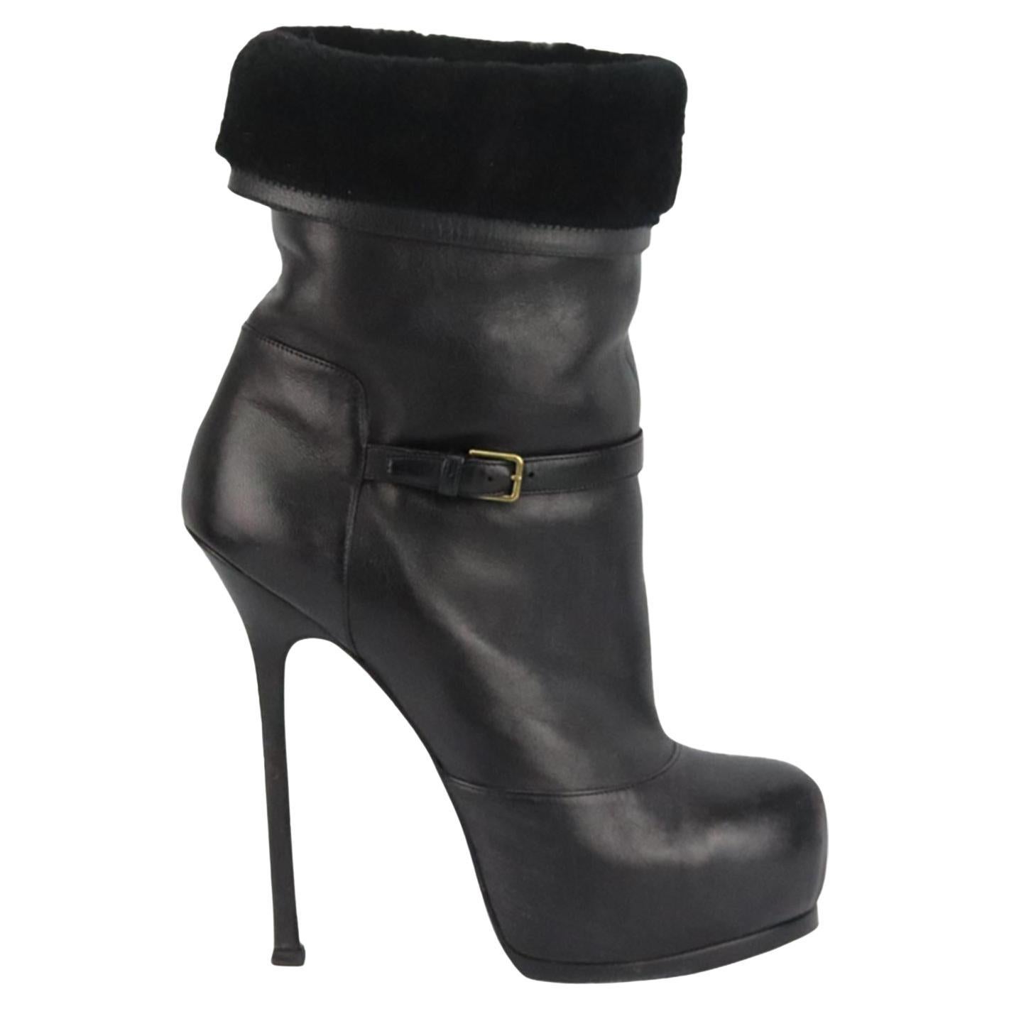 Ysl platform shop ankle boots