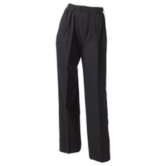 Yves Saint Laurent Gaberdine Tuxedo Trouser with Sequined Stripe