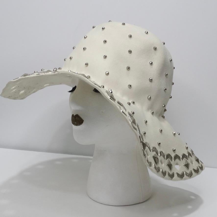 Women's Yves Saint Laurent Gem Encrusted Floppy Hat circa 1970s  For Sale