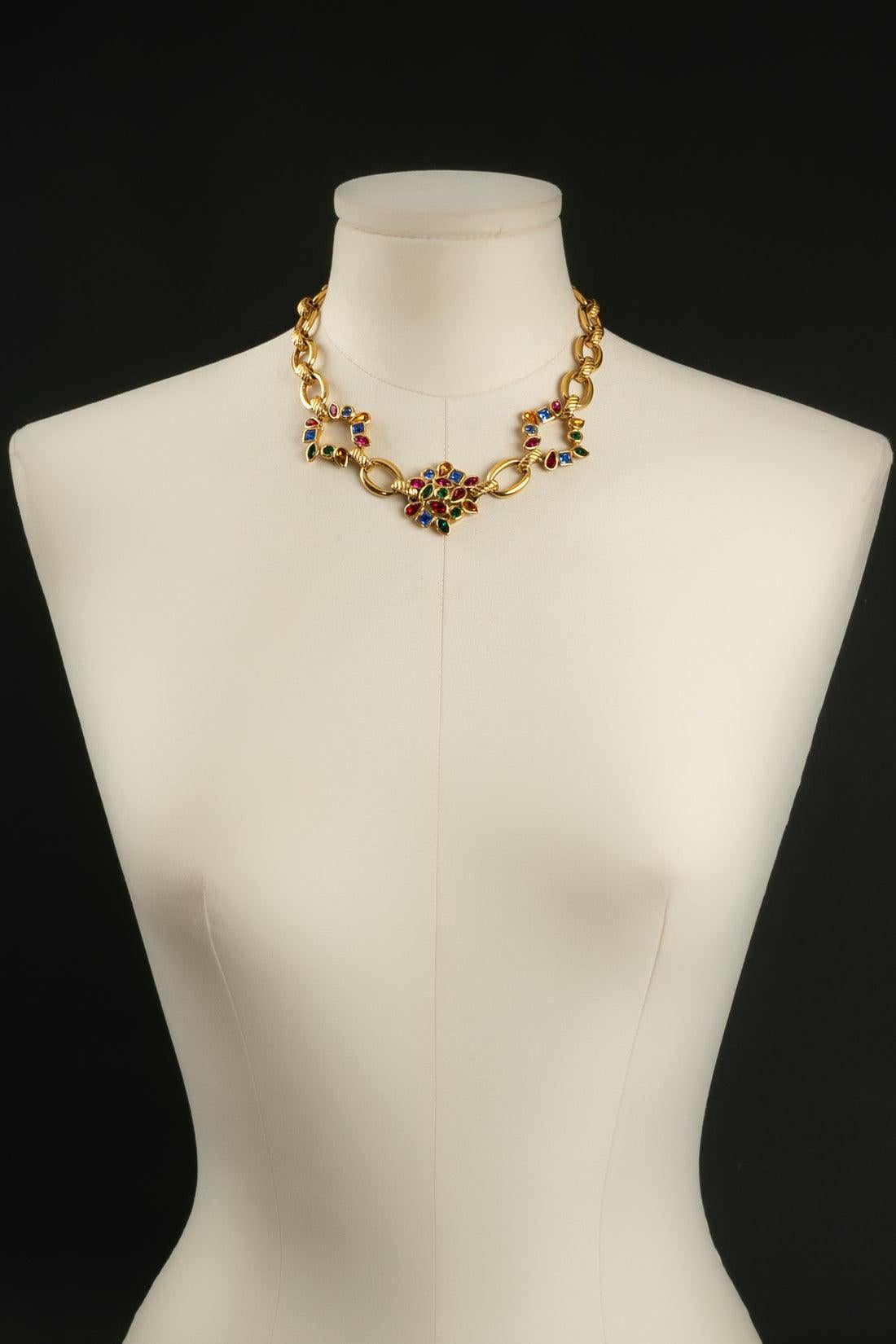 Yves Saint Laurent Gilded Metal Necklace  For Sale 3