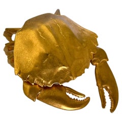 Yves Saint Laurent Gilt Articulated Crab Cuff Bracelet