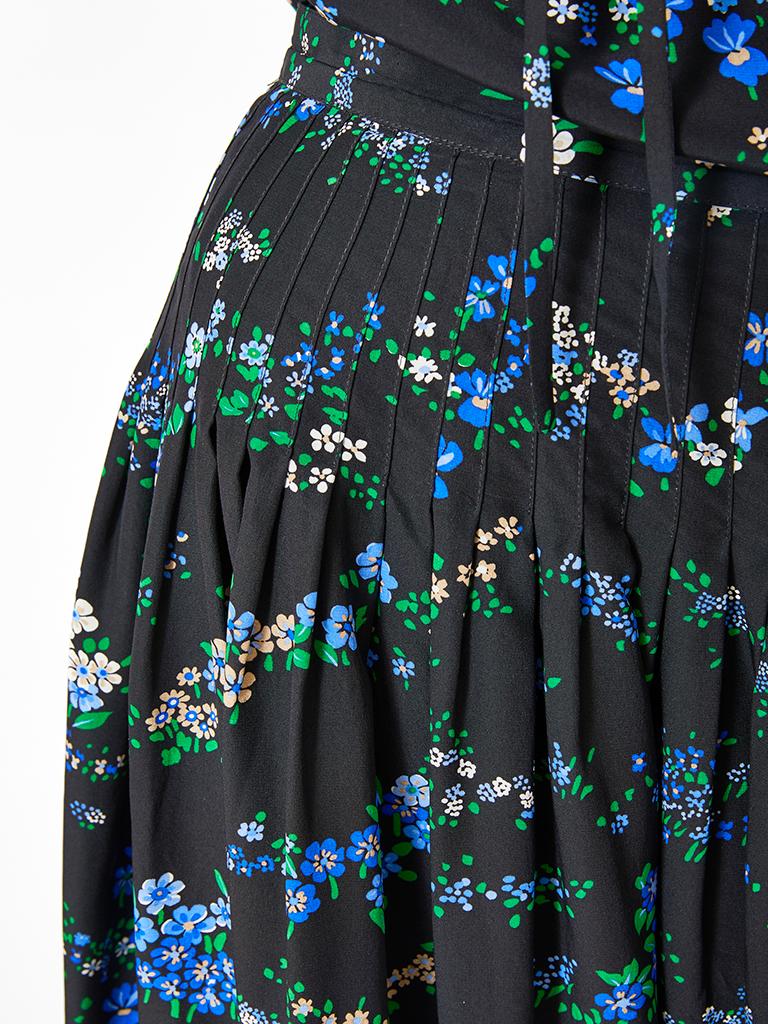 Women's Yves Saint Laurent Give Gauche Floral Pattern Silk Ensemble