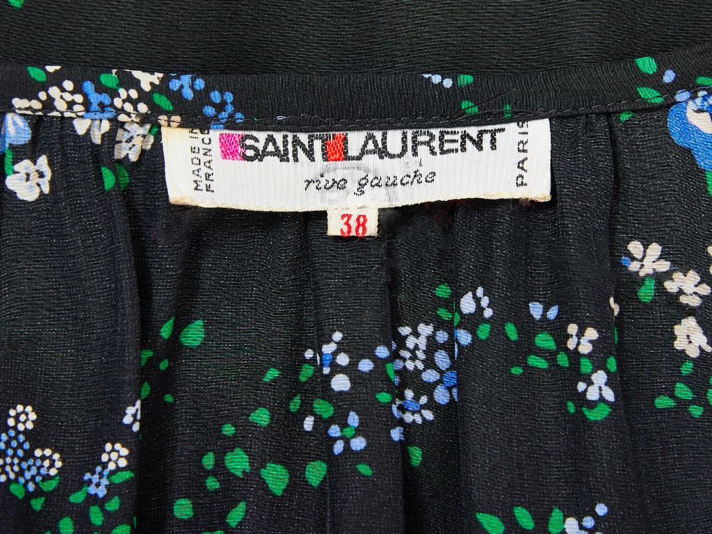 Yves Saint Laurent Give Gauche Floral Pattern Silk Ensemble 3