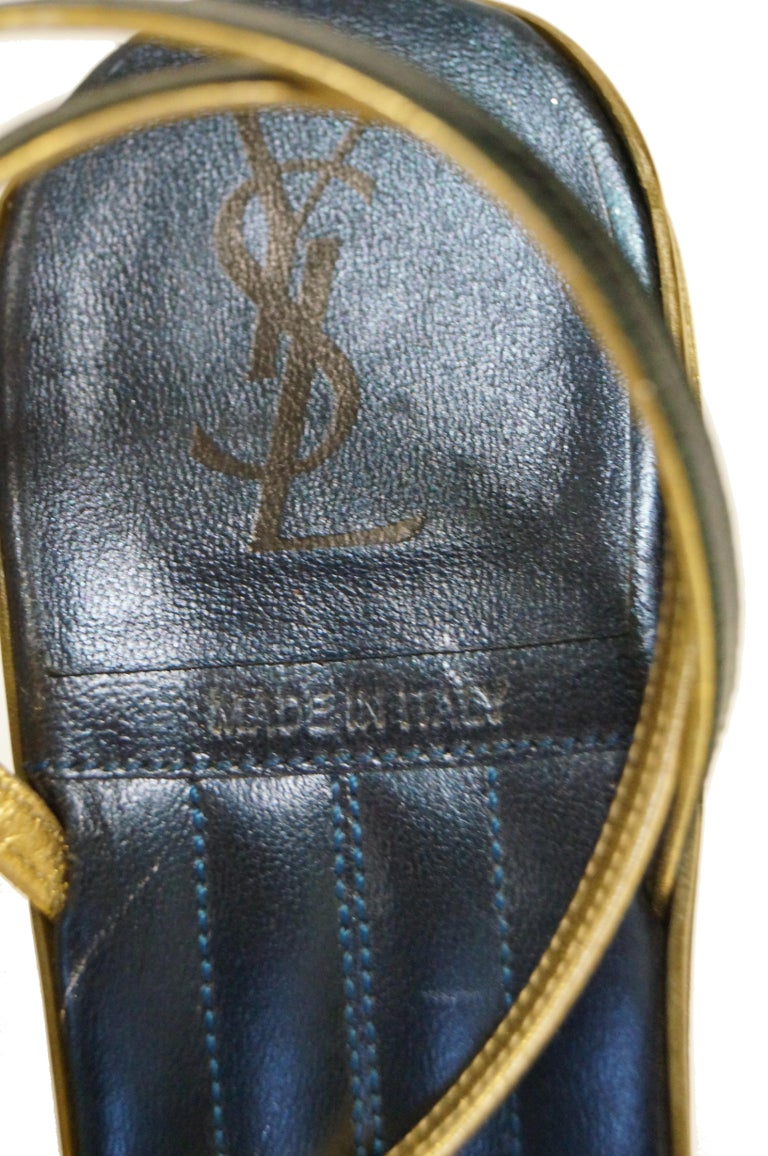 ysl gold platforms