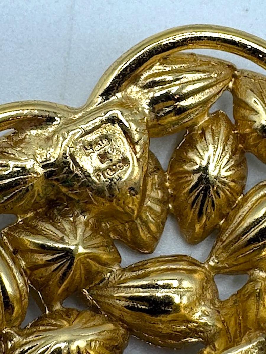 Yves Saint Laurent Gold and Crystal Heart Shape Earrings For Sale 4