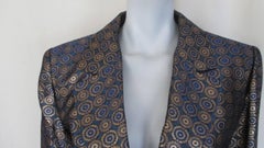 Yves Saint Laurent Gold and Blue Jacket