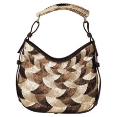 Yves Saint Laurent Borsa Mombasa in paillettes oro bronzo YSL