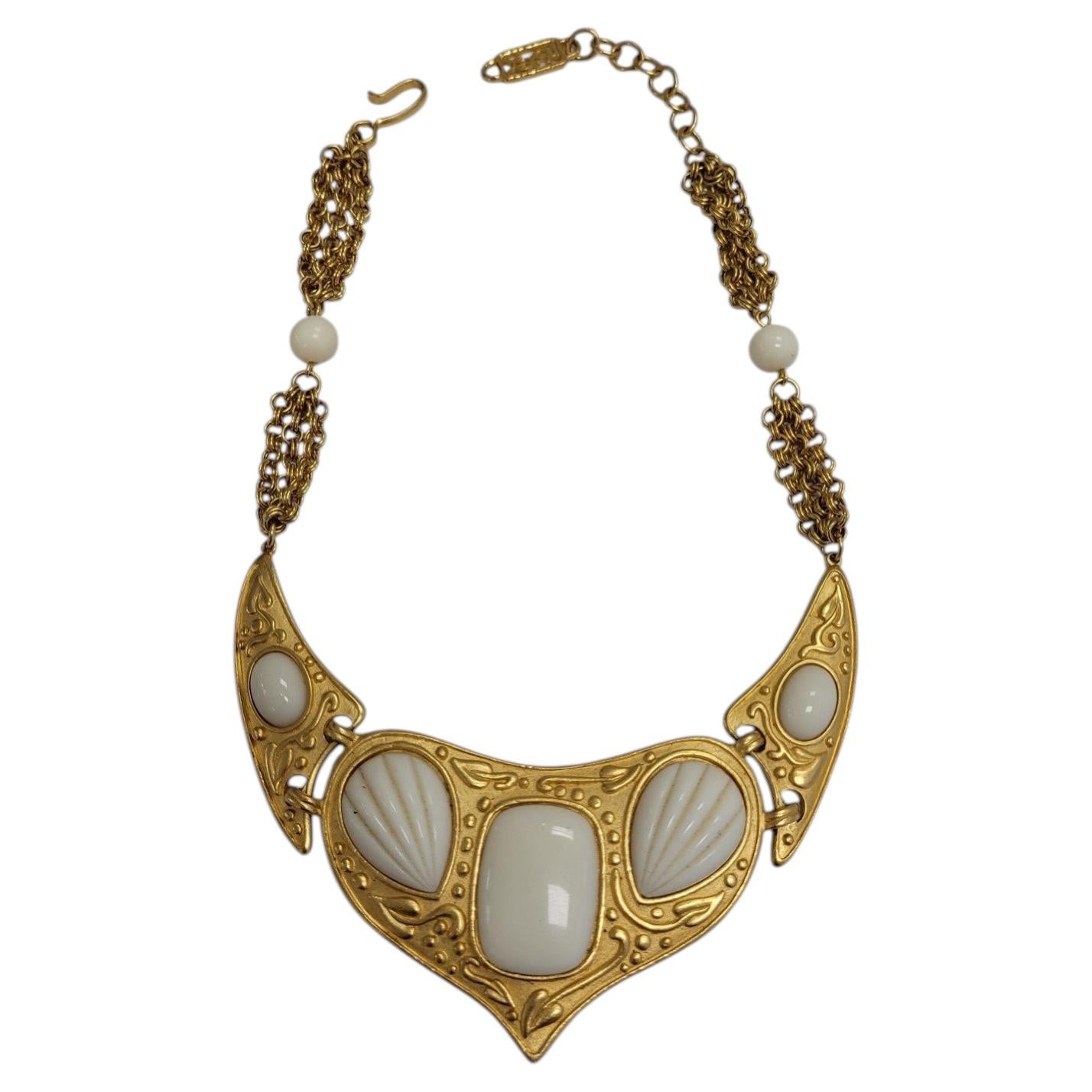 Collana a pettorina Yves Saint Laurent Gold & Cream