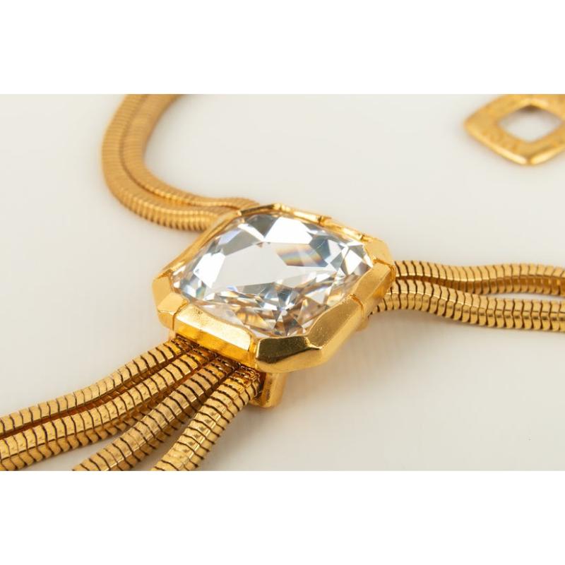 Yves Saint Laurent Gold-Plated Necklace, 1980s In Excellent Condition For Sale In SAINT-OUEN-SUR-SEINE, FR
