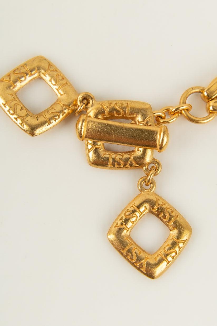 Yves Saint Laurent Gold-Plated Necklace, 1980s For Sale 2