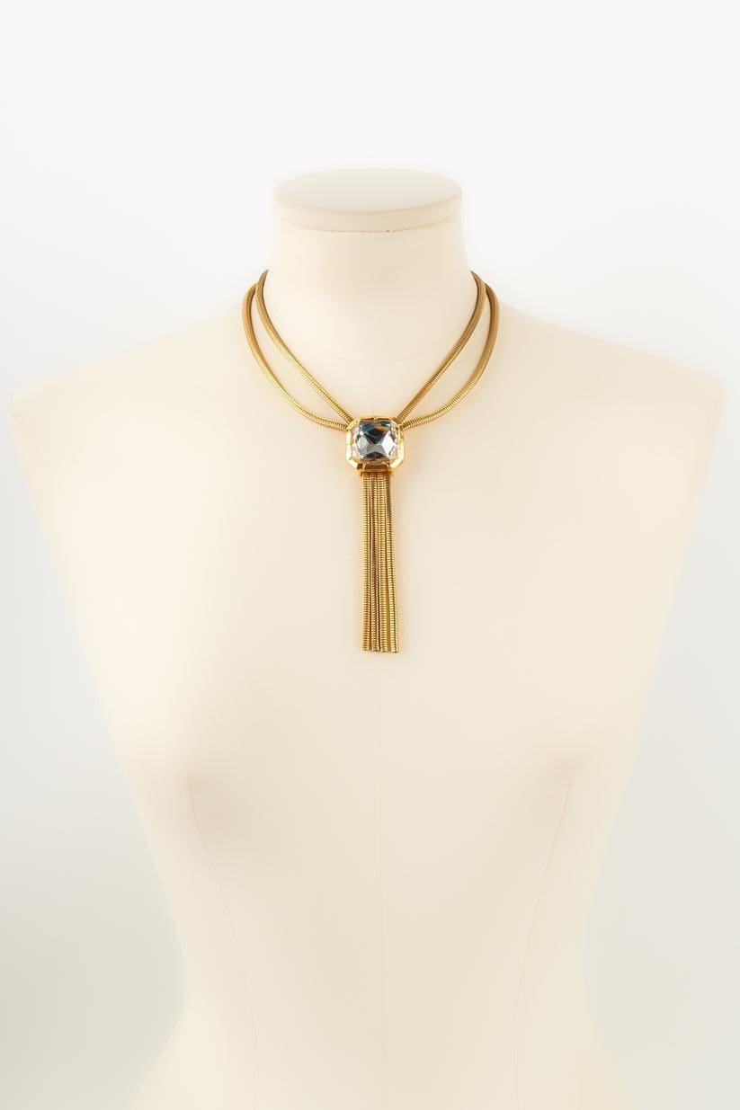 Yves Saint Laurent Gold-Plated Necklace, 1980s For Sale 4