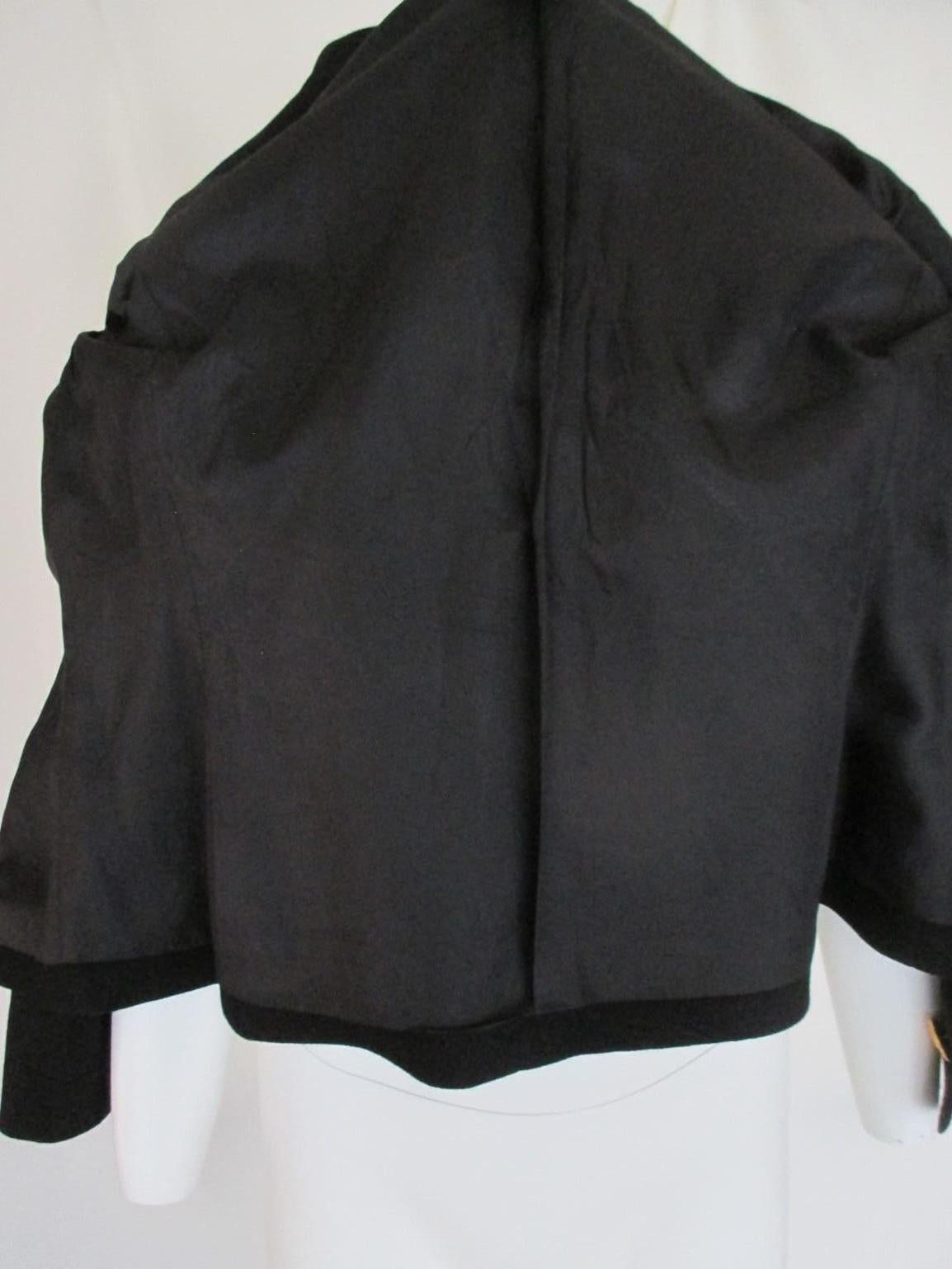 Yves Saint Laurent Gold Sun Buttons Black Jacket In Good Condition For Sale In Amsterdam, NL