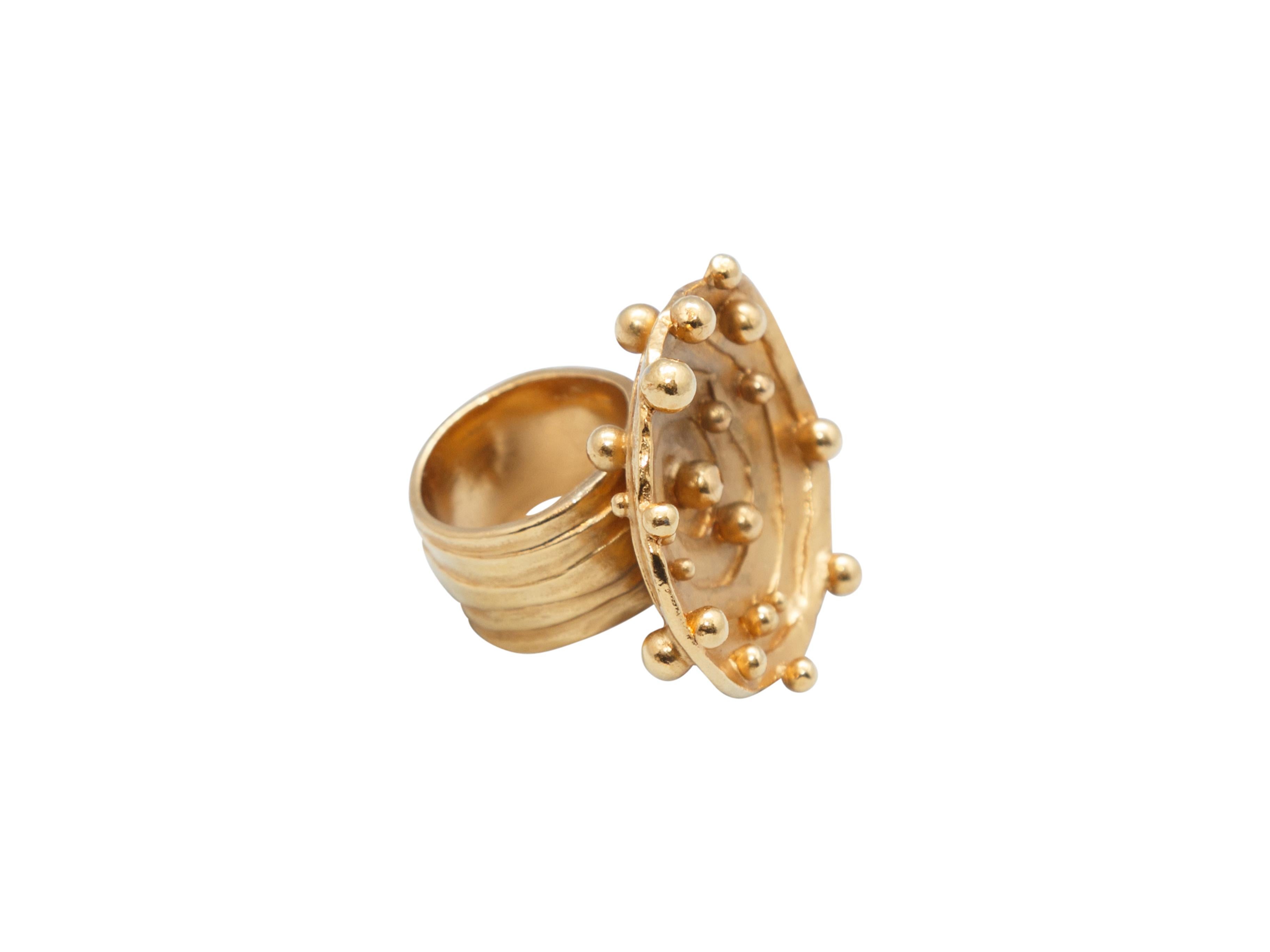 Women's Yves Saint Laurent Gold-Tone Circular Oversize Ring