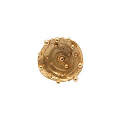 Yves Saint Laurent Gold-Tone Circular Oversize Ring
