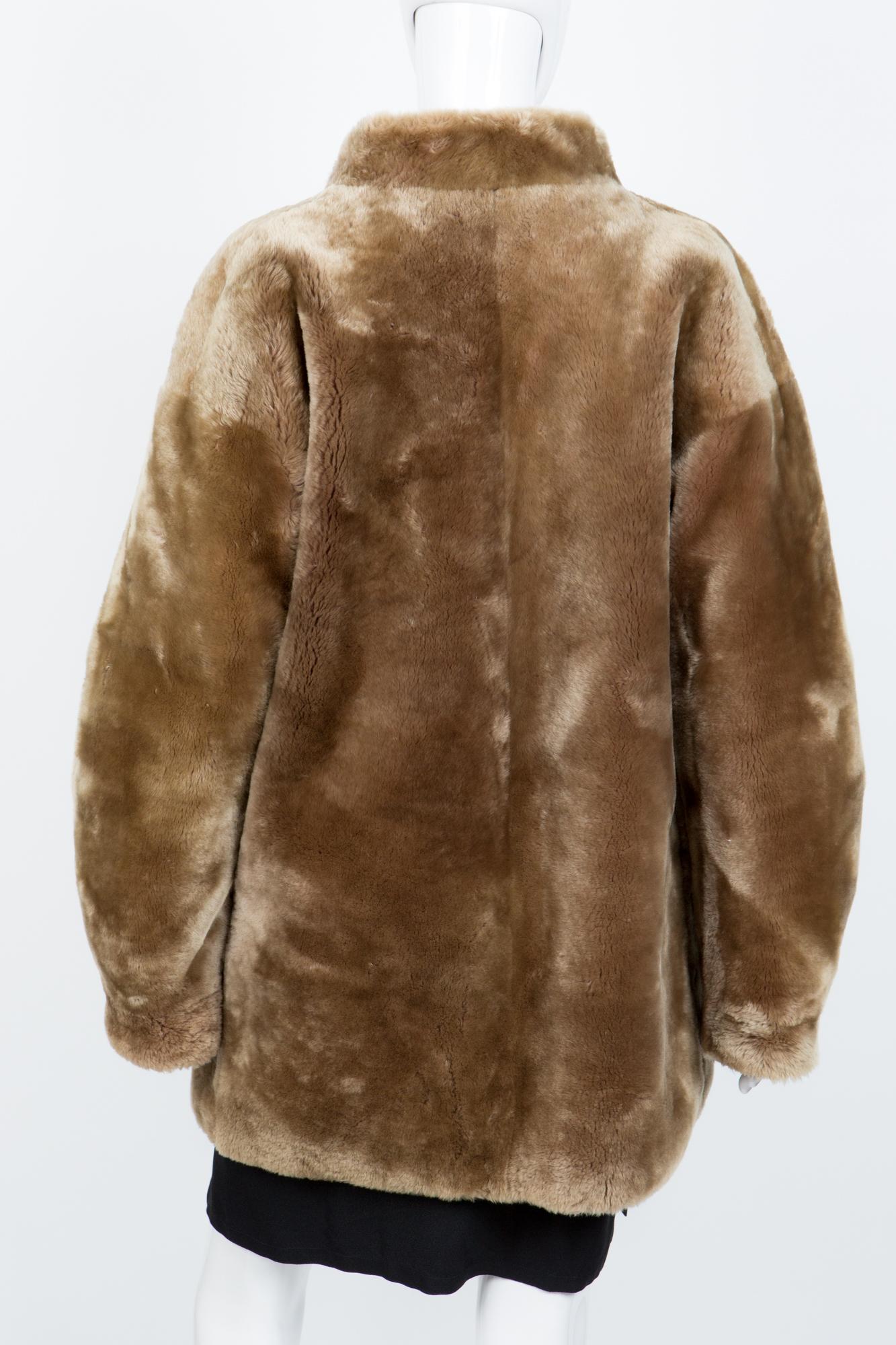 ysl shearling coat
