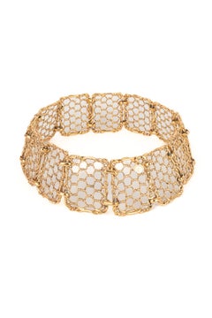 Yves Saint Laurent golden belt