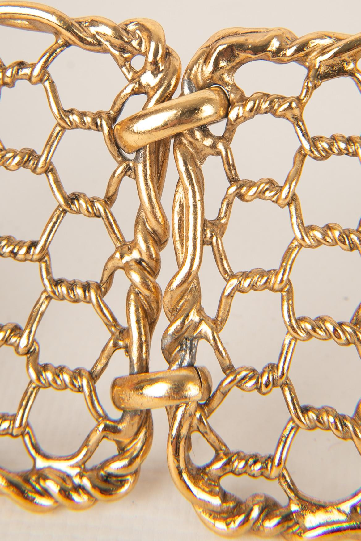 Women's Yves Saint Laurent golden belt For Sale